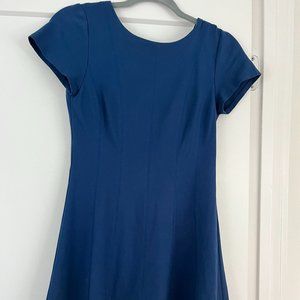 Banana Republic Fit and Flare Blue Short Dress